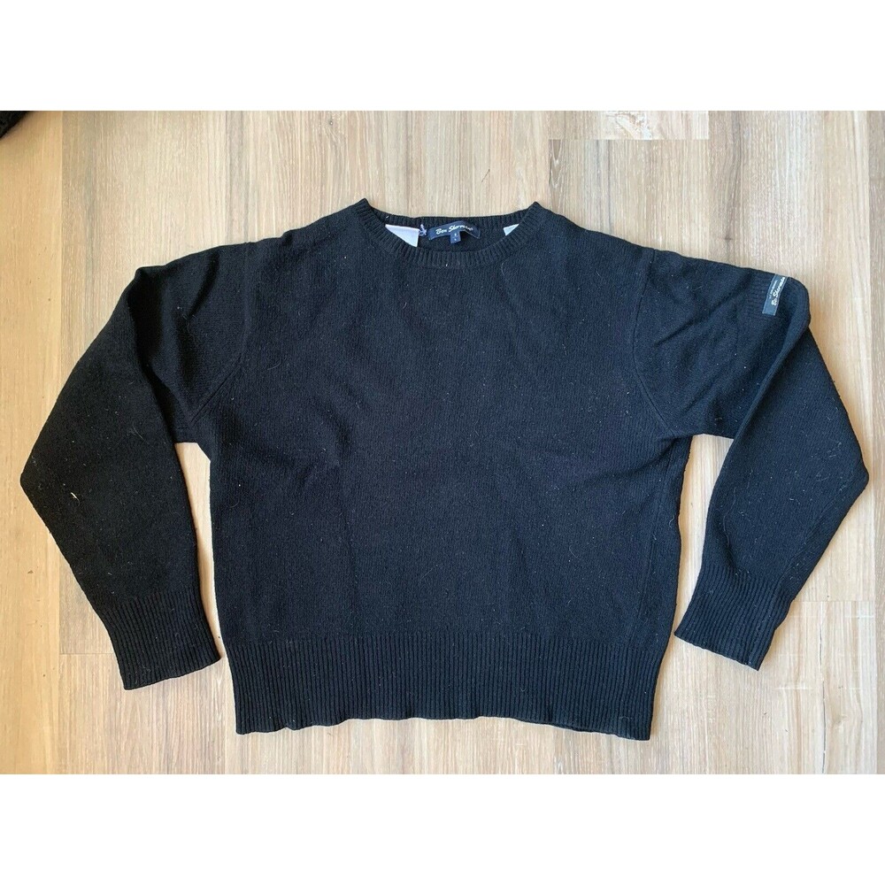 Ben Sherman Men’s Large Black Wool Bodycon Sweater